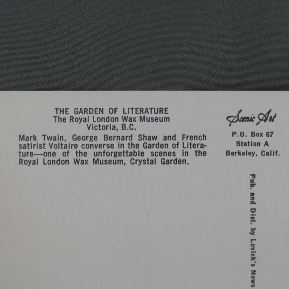 Vintage Postcard - The Garden of Literature Royal Wax Museum - Scenic Art - Picture 3 of 4
